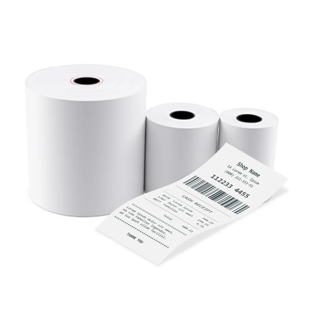 Factory-direct thermal receipt paper without core, 80x80mm Takeout order printing paper Hotel cash register receipt paper