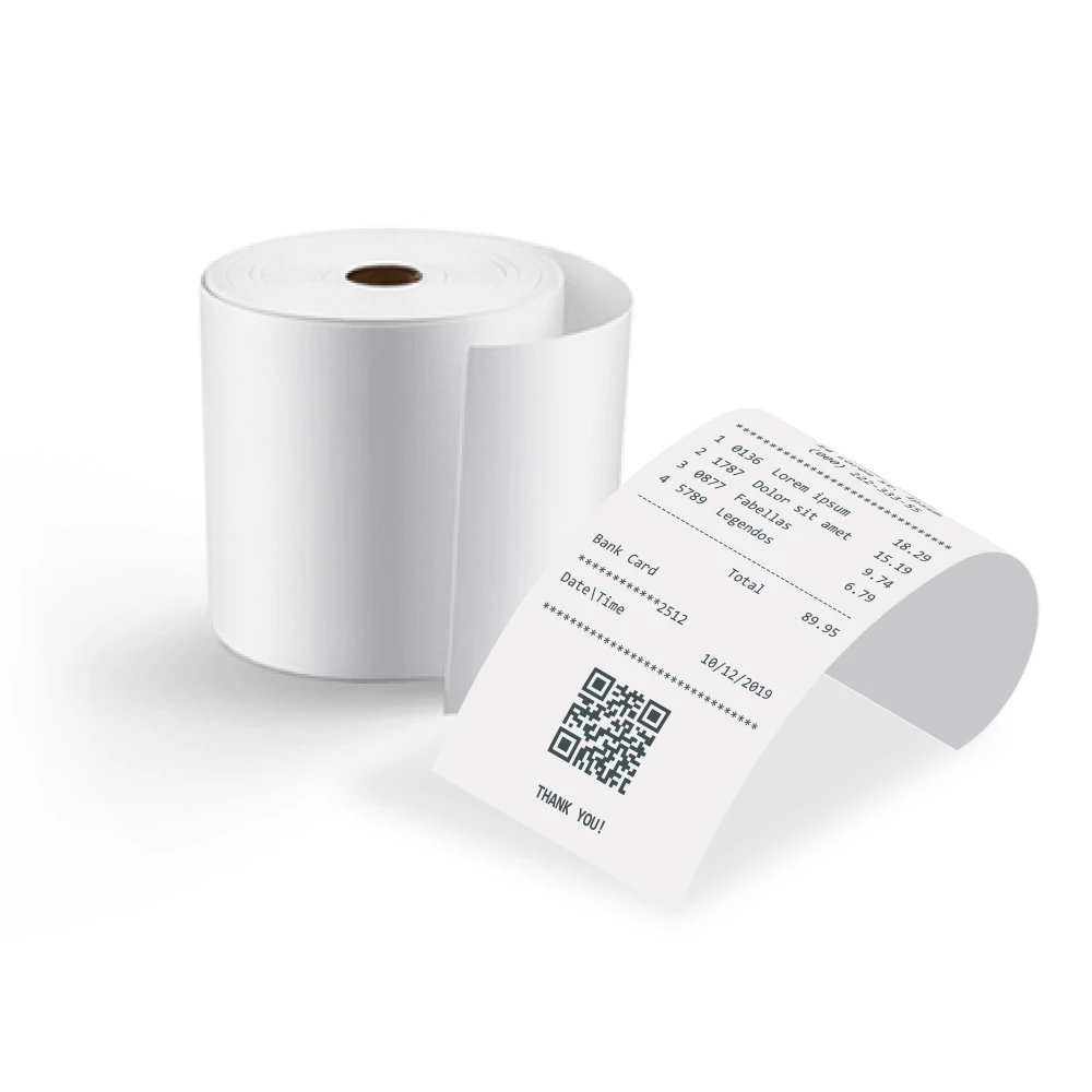 Factory-direct thermal receipt paper without core, 80x80mm Takeout order printing paper Hotel cash register receipt paper
