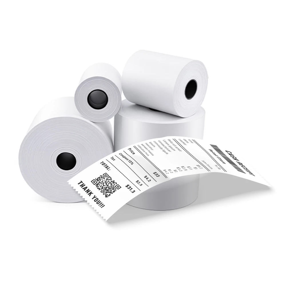 Factory-direct thermal receipt paper without core, 80x80mm Takeout order printing paper Hotel cash register receipt paper